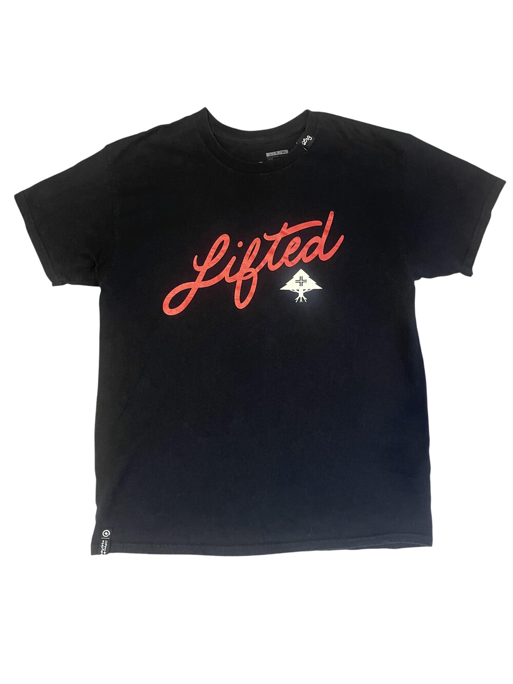 LRG Shirt Mens Large Black Lifted Script Logo Graphic T-Shirt Tee Streetwear